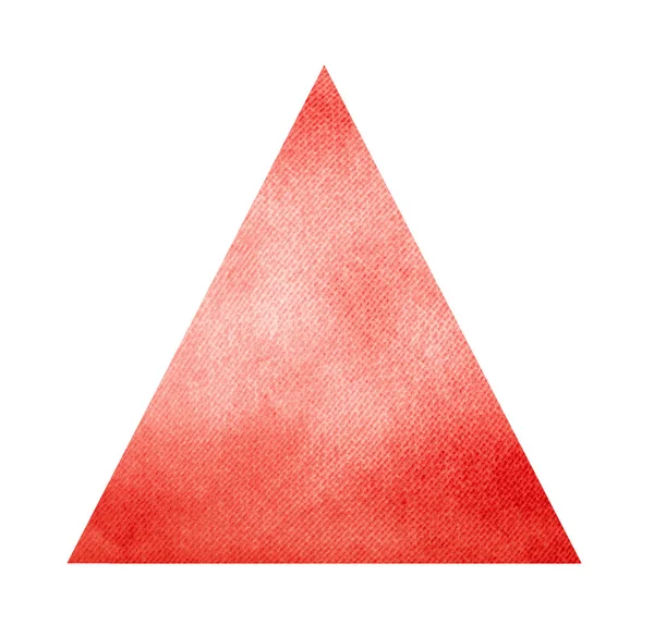 Triangle aquarelle sur blanc — Photo