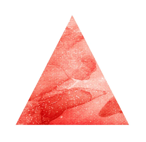 Triangle aquarelle sur blanc — Photo