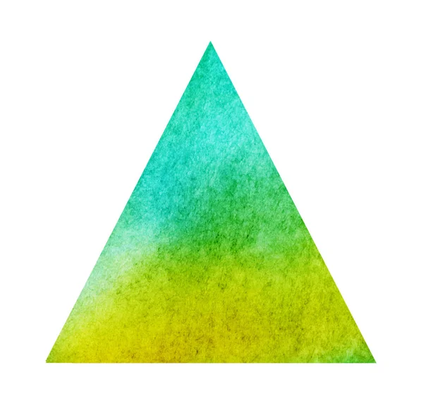 Triangle aquarelle sur blanc — Photo