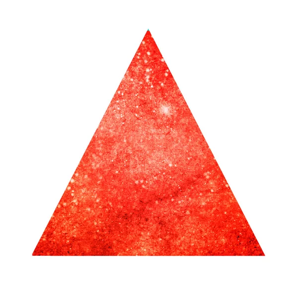 Triangolo acquerello su bianco — Foto Stock