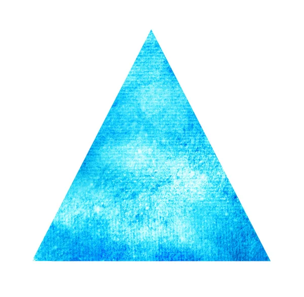 Beyaz üzerine suluboya üçgen — Stok fotoğraf