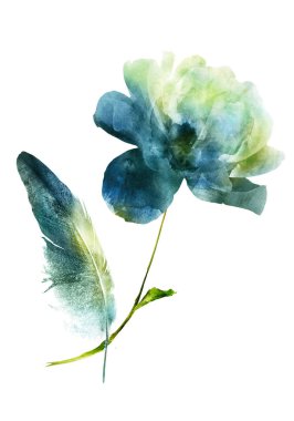 Beyaz arkaplandaki çiçeklerden buket