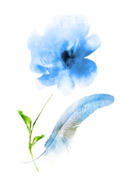 Beyaz arkaplandaki çiçeklerden buket