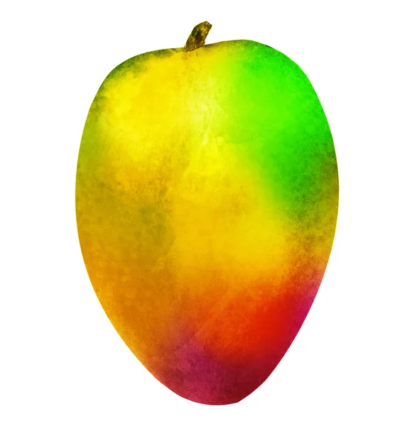 Mango acquerello su bianco — Foto Stock