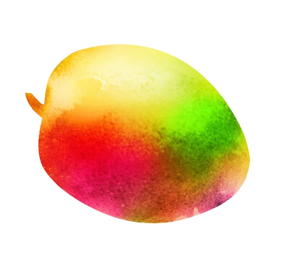 Mango acquerello su bianco — Foto Stock