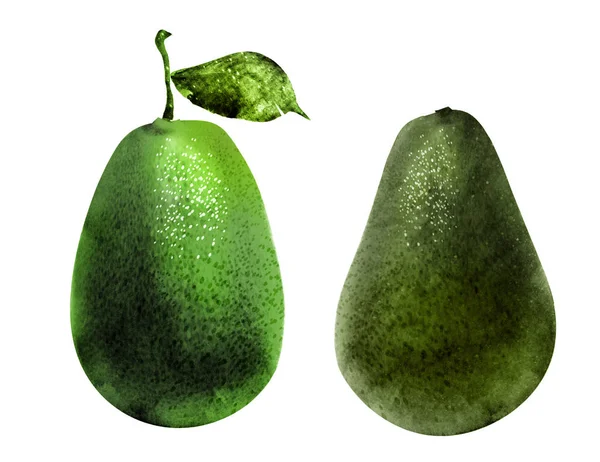 Fresh Ripe Pear Isolated White Background — Stock Photo, Image