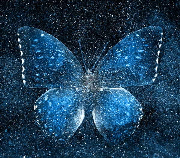 Universum sterrenhemel met vlinder — Stockfoto