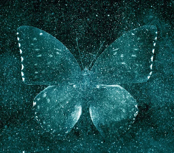 Universum Sternenhimmel mit Schmetterling — Stockfoto