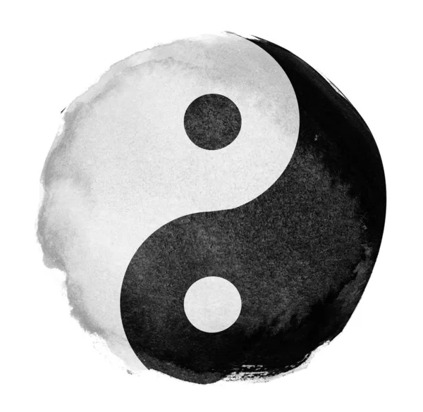 Yin és Yang akvarell sóhaját. — Stock Fotó
