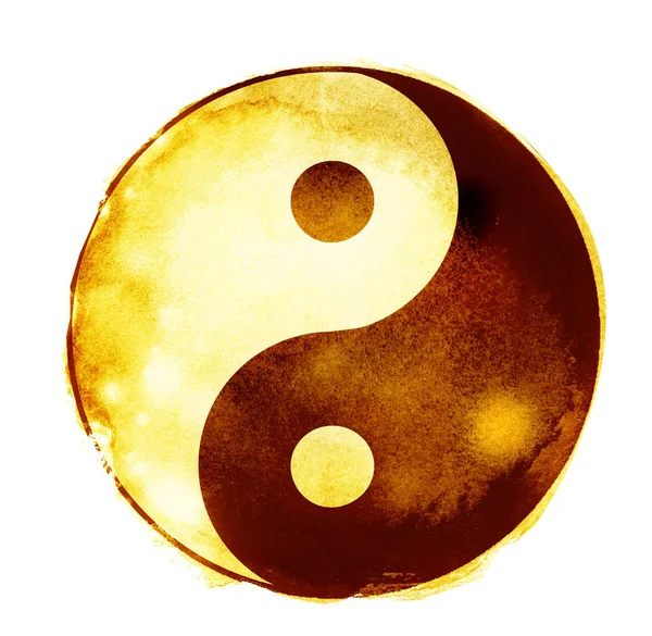 Acuarela oftat de Yin și Yang — Fotografie, imagine de stoc