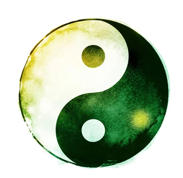 Soupir aquarelle du Yin et du yang — Photo