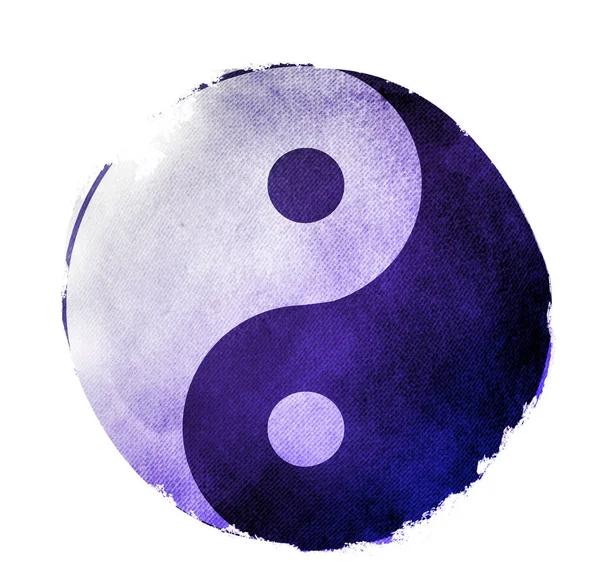 Yin és Yang akvarell sóhaját. — Stock Fotó