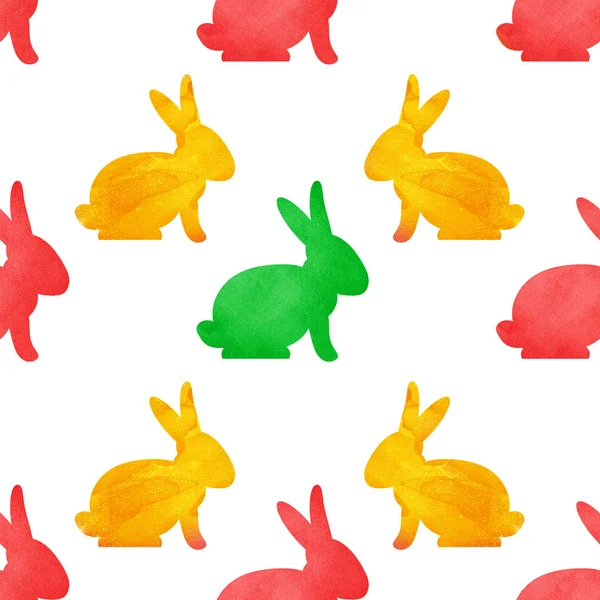 토끼와 함께 하는 바 다 없는 무늬 — 스톡 사진