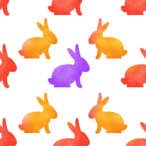 Hladký vzor s králíky — Stock fotografie