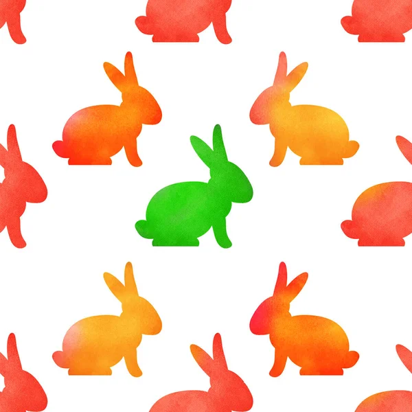 토끼와 함께 하는 바 다 없는 무늬 — 스톡 사진