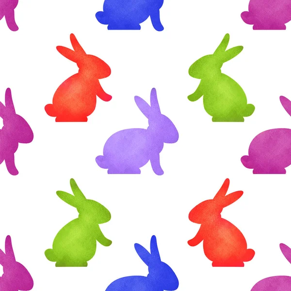 Seamless pattern with rabbits — Stock Photo, Image