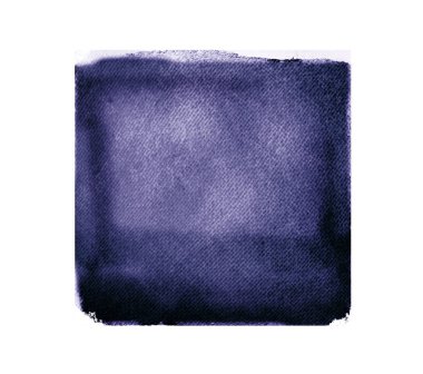 Arkaplan olarak beyaz üzerine suluboya kare