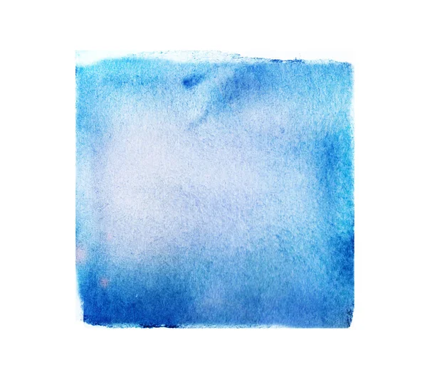 Aquarell-Quadrat auf weißem Hintergrund — Stockfoto