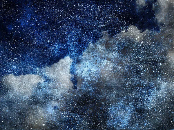 Céu Noturno Com Estrelas Como Pano Fundo Aquarela — Fotografia de Stock