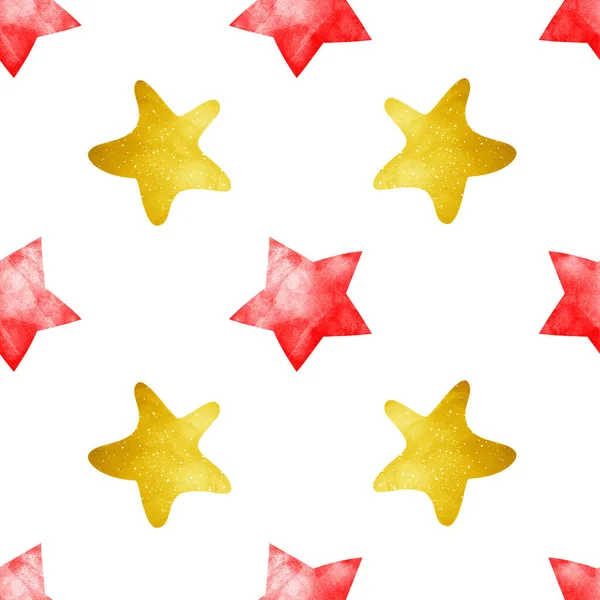 Seamless Watercolor Pattern Stars — Stock Photo, Image