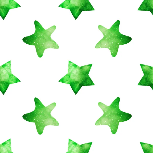 Seamless Watercolor Pattern Stars — Stock Photo, Image