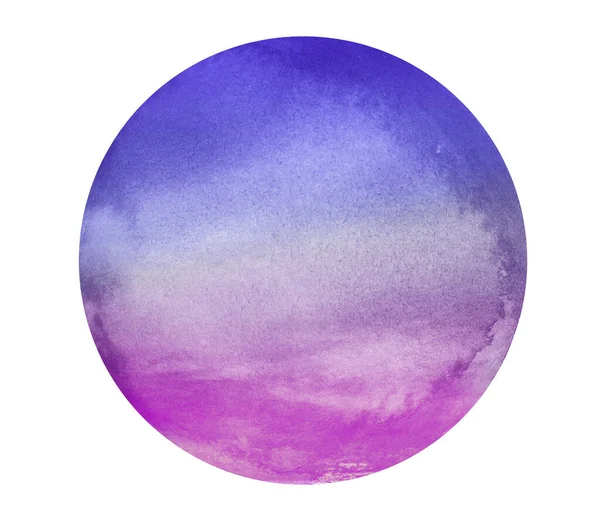 Romantische Aquarell Himmel Hintergrund Isoliert Auf Weiß — Stockfoto