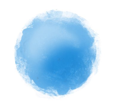 Arkaplan olarak beyaz üzerine suluboya daire