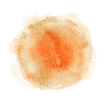 Arkaplan olarak beyaz üzerine suluboya daire