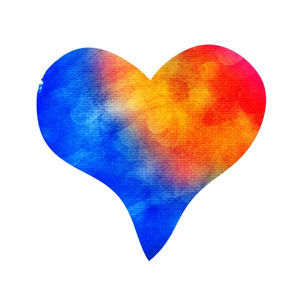 Watercolor Abstract Heart White — Stock Photo, Image