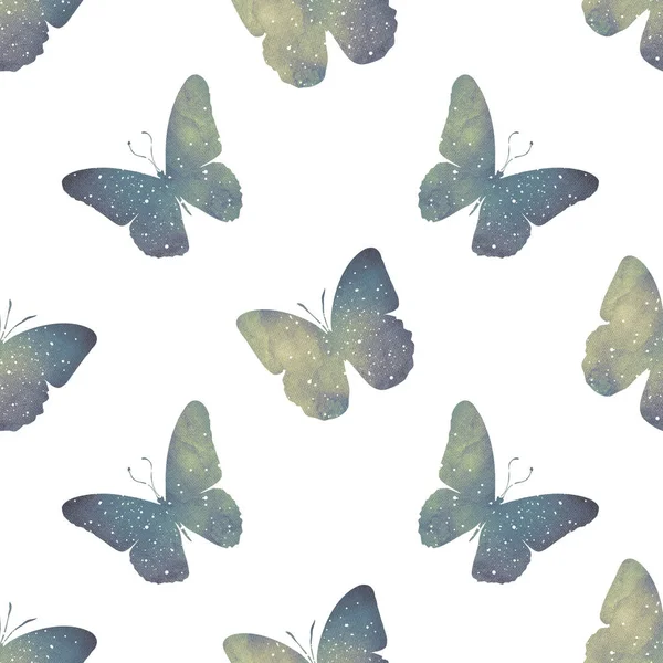 Seamless Pattern Butterflies — Stock Photo, Image