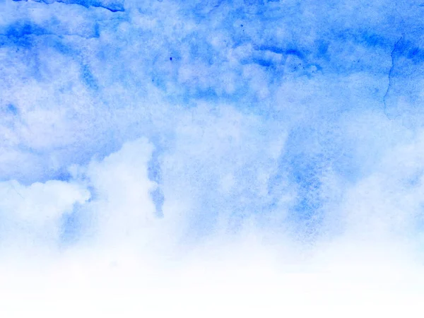 Céu Colorido Com Nuvens Como Fundo Aquarela — Fotografia de Stock