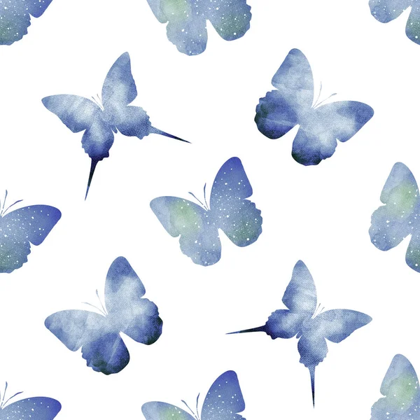 Modello Senza Cuciture Con Farfalle — Foto Stock