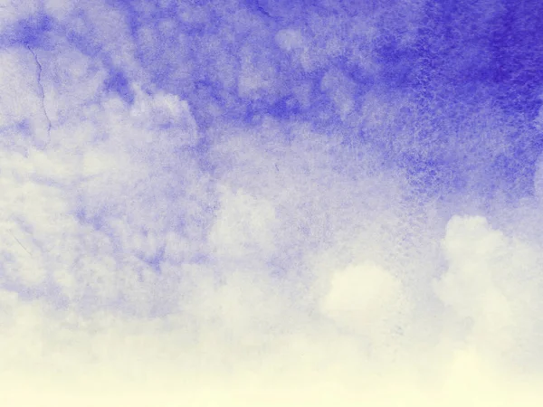 Céu Colorido Com Nuvens Como Fundo Aquarela — Fotografia de Stock