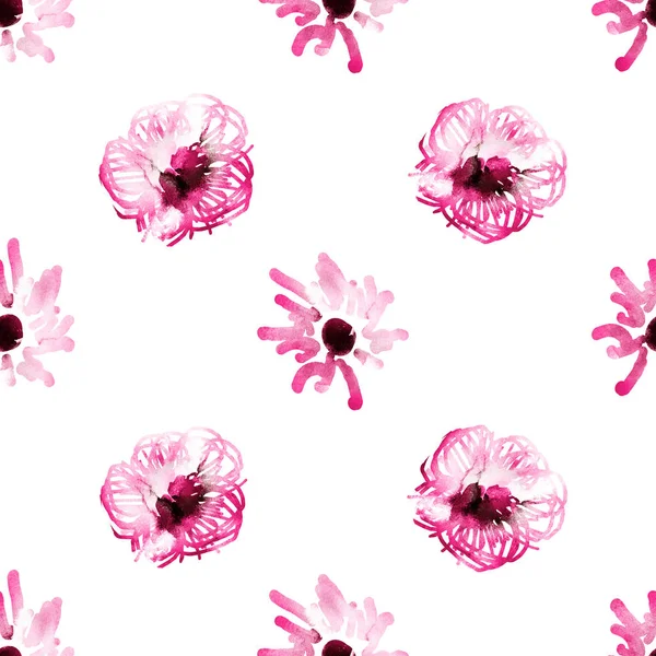 Nahtloses Muster Mit Blumen — Stockfoto