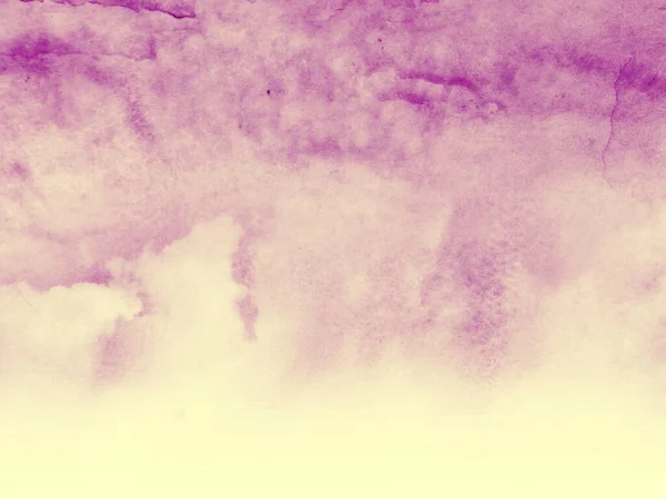 Farbenhimmel Mit Wolken Als Hintergrund Aquarell — Stockfoto
