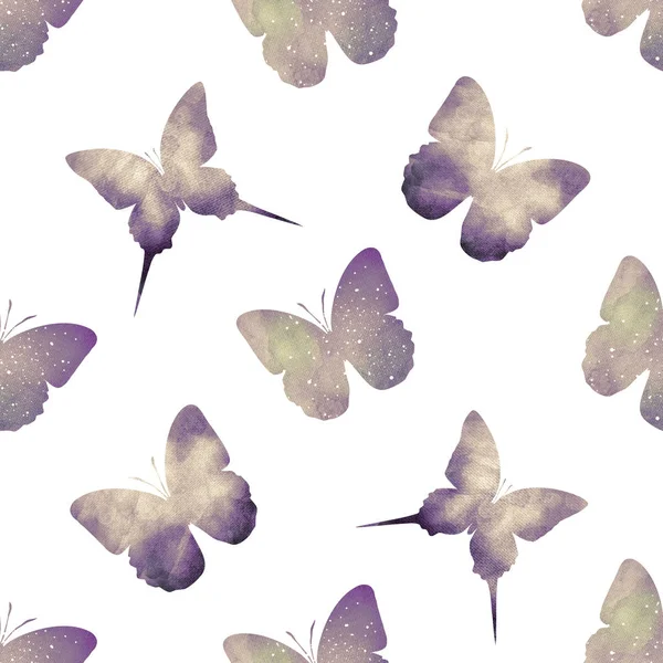 Naadloos Patroon Met Vlinders — Stockfoto