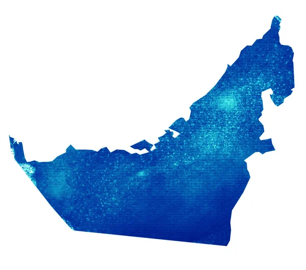 Aquarell Hintergrund Als Silhouette Vereinigte Arabische Emirate — Stockfoto