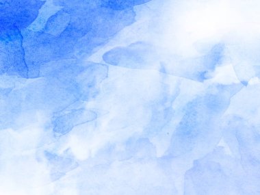 Arkaplan olarak bulutları olan renkli bir gökyüzü. Suluboya