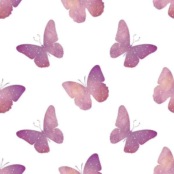 Zökkenőmentes Minta Pillangókkal — Stock Fotó
