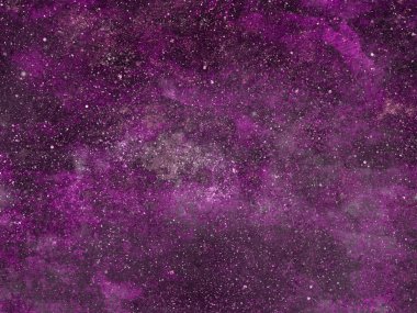 Arka planda yıldızlar olan gece gökyüzü. Suluboya