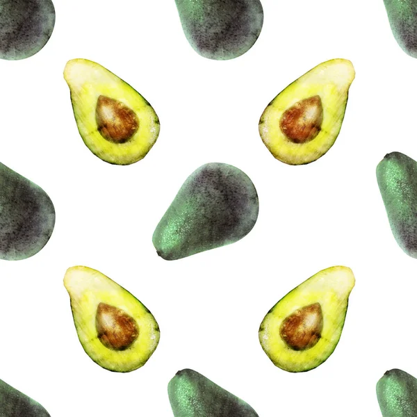 Naadloze Patroon Met Avocado — Stockfoto