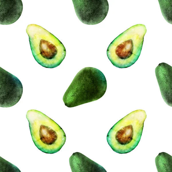 Naadloze Patroon Met Avocado — Stockfoto