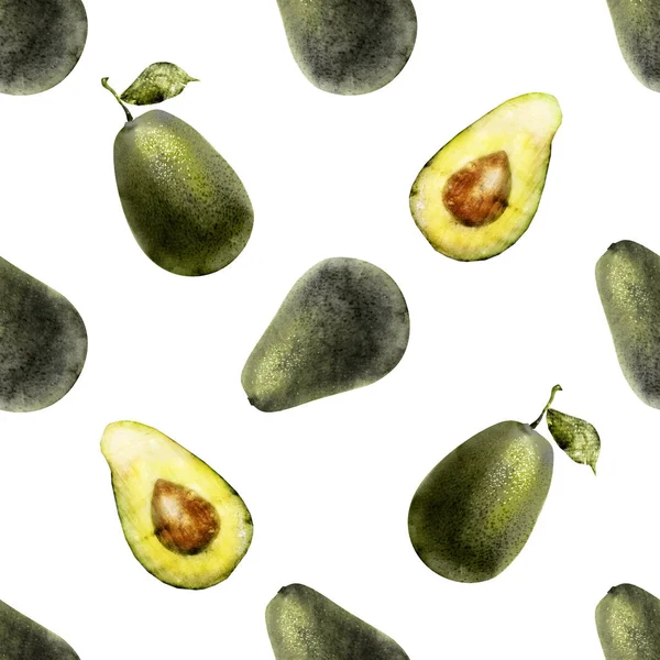 Naadloze Patroon Met Avocado — Stockfoto