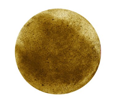 Beyaz üzerinde suluboya soyut çember 