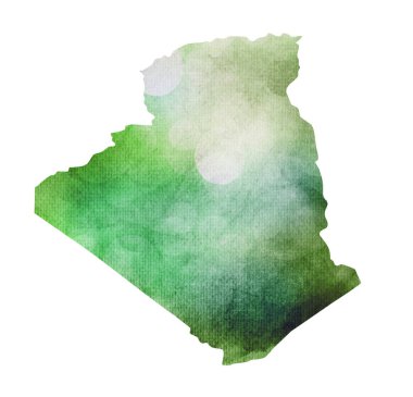 Suluboya arka planı siluet olarak. Cezayir