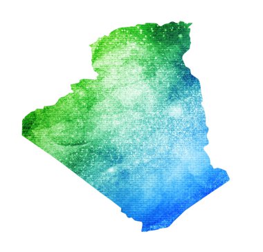 Suluboya arka planı siluet olarak. Cezayir