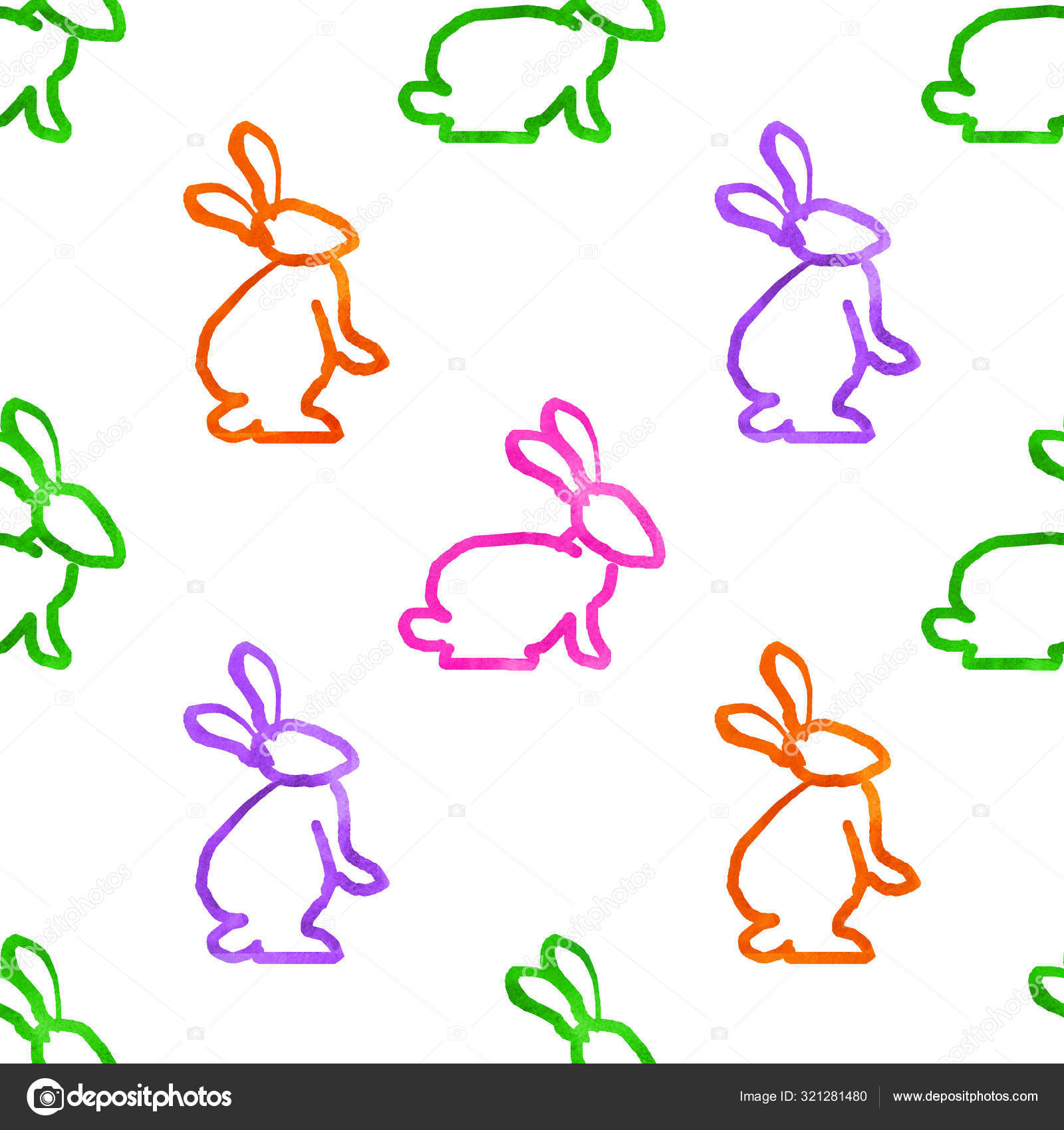 Seamless Pattern Rabbits — Stock Photo © sun_tiger #321281480