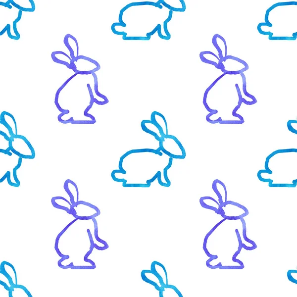 Безшовний Візерунок Кроликами — стокове фото