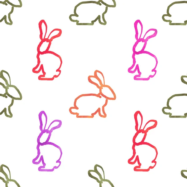 Seamless Pattern Rabbits — Stock Photo, Image