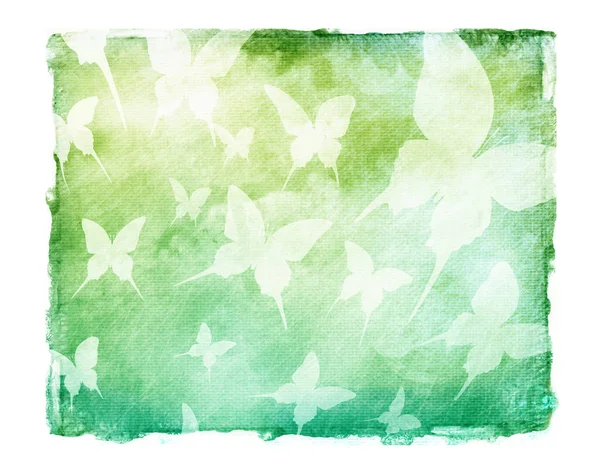 Sky Isolated Background Butterflies Watercolor — Stock Photo, Image